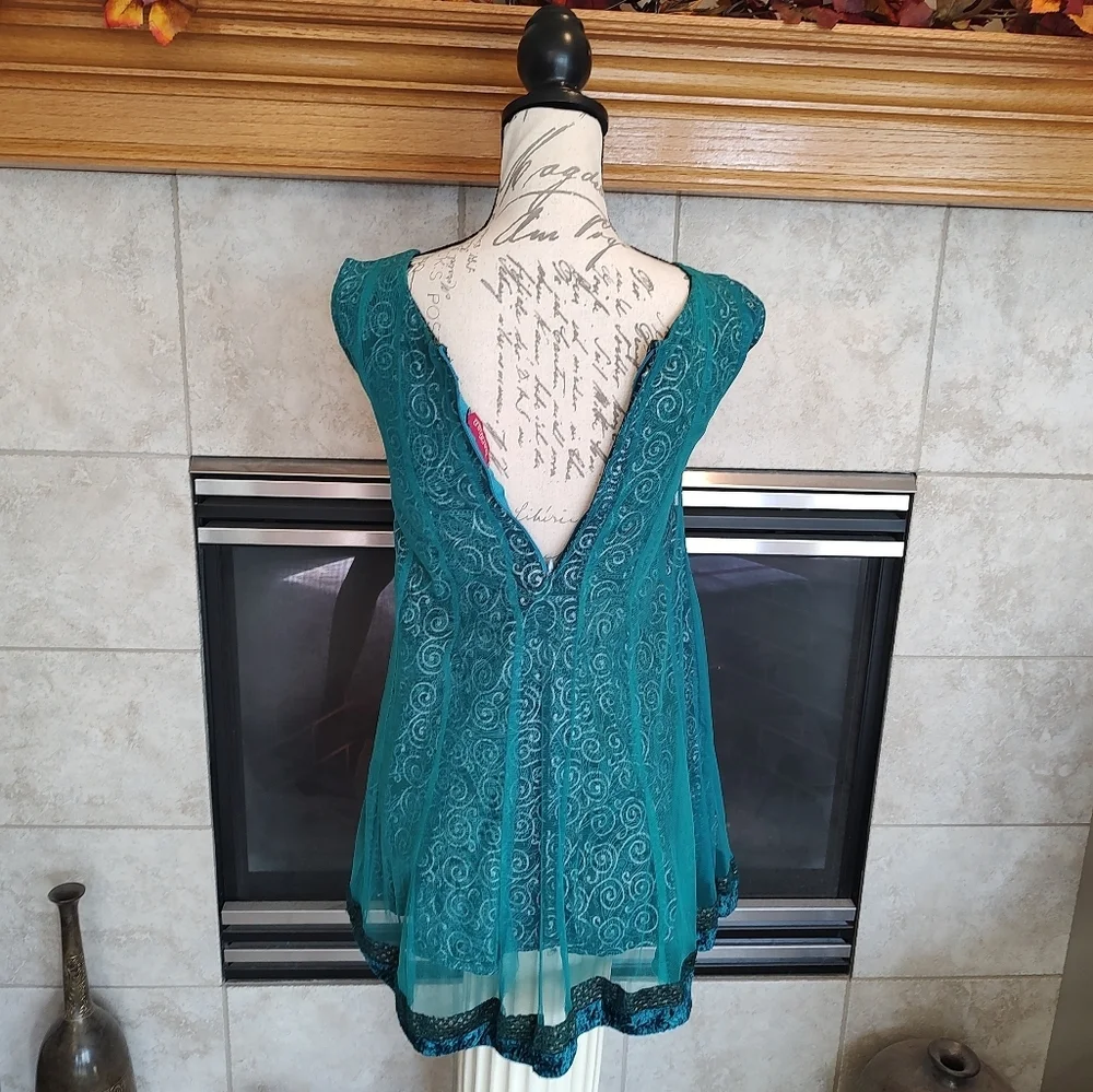 💥3/$20 Darshan Girls Green Beaded Lined Indian Dress Size 30 or Costume!